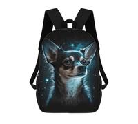 sinyumoney Space Pup Cosmic Canine Art -6 3D Printed 17inch Kids School Backpack School Bag Fashion Rucksacks for Boys Elementary And Middle School Students
