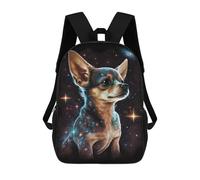 sinyumoney Space Pup Cosmic Canine Art Print Children's 17 Inch School Backpack 3D Printed Cool Knapsack for Kids Travel Rucksacks Book Bags Kids School Bag