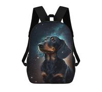 sinyumoney Space Pup Dachshund in Galaxy Backpack School Bag Business Durable Laptop Bag- Perfect for Travel, Work And Daily Use 17inch