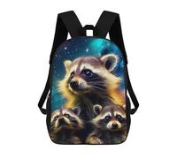 sinyumoney Space Raccoons Cosmic Trio Backpack School Backpack Kids School Bag Large Capacity Kids Backpack for School Rucksack 3D Book Bag Gifts for Kids 17inch