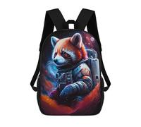 sinyumoney Space Red Panda Adventure -2 3D Printed 17inch Kids School Bag Rucksacks Children's School Fashion Casual Back Pack High Capacity Travel Book Bags