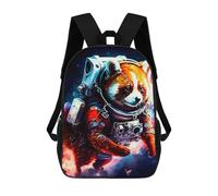 sinyumoney Space Red Panda Adventure Kids School Backpack 3D Printed Backpacks Fashion School Bag Rucksacks for Boys Elementary And Middle School Students 17inch