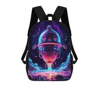 sinyumoney Space Rocket Children's Backpacks School Backpack 3D Printed Backpack for Kids Travel Rucksacks Book Bags Kids School Bag 17inch