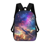 sinyumoney Space Rocket Launch -1 Children's Backpacks School Backpack 3D Printed for Kids Travel Rucksacks Book Bags Kids 17inch School Bag
