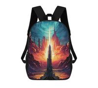 sinyumoney Space Rocket Launch School Bags Lightweight Schoolbag Dayback Bookbag College for Boys/Girls/Teenagers 17inch