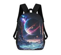 sinyumoney Space Saturn Valley Backpack School Bag Rucksack Casual Daypacks School Work Travel Bag for Girl, Teen Girls 17inch