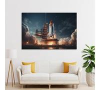 sinyumoney Space Shuttle Launch Pictures for Hallway for Bedroom Office Bathroom Decor Wall Decoration 20x30inch(50x75cm)
