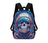 sinyumoney Space Skull Helmet Artwork -1 Backpack School Fashion Stationery Backpack Waterproof Casual Daypacks for Men, Women & Teenage Boys 17inch