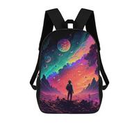 sinyumoney Space Sky Limit School Backpack Lightweight Casual Daypack School Backpacks for Boys/Girls/Teenagers 17inch
