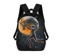 sinyumoney Space Slam Dunk Astronaut Basketball Art School Bags Lightweight Schoolbag Dayback Bookbag College for Boys/Girls/Teenagers 17inch