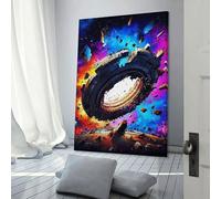 sinyumoney Space Station Collapse A Cosmic Catastrophe Custom Canvas Wall Art, Custom Canvas Prints Personalized Canvas Picture for Family Pet Wedding Friends Holiday Birthday 20x30inch(50x75cm)