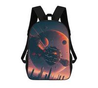 sinyumoney Space Station Odyssey Rucksacks 3D Printed Children Backpacks Fashion Casual Daypack Cute Travel Bags Outdoor Casual Daypack for Boy And Girl 17inch