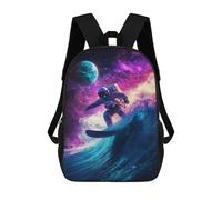 sinyumoney Space Surfing Adventure -5 School Bags School Secondary High School College Backpack Travel for Men, Women & Teenage Boys 17inch