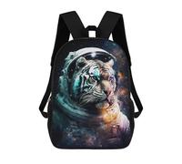 sinyumoney Space Tiger Adventure School Backpack Fashion Stationery Backpack Waterproof Casual Daypacks for Camping Outdoor Adventures And Daily Travel 17inch