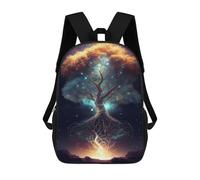 sinyumoney Space Tree Of Life School Backpack Daypacks Business Backpack Water Resistant Bookbag for Men/Women 17inch