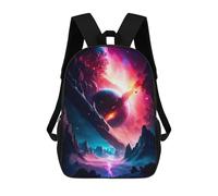 sinyumoney Space Wall Backpacks Children's Backpacks School Bag 3D Printed Children's School Backpack Fashion Travel Backpacks for Kids Elementary Middle School 17inch