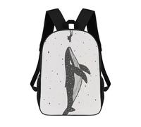 sinyumoney Space Whale 3D Printed 17inch School Bag Children's School Backpack Travel Backpacks Casual Fashion Bag for Kids School Students