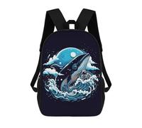 sinyumoney Space Whale Imagination School Backpack 3D Printed School Bags Boys Girls Laptop Backpack for Kids/Students/Adults 17inch