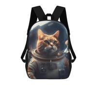 sinyumoney Spacesuit Astronaut Cat Backpack School Bag Travel College Rucksack Backpacks for Boys/Girls/Teenagers 17inch