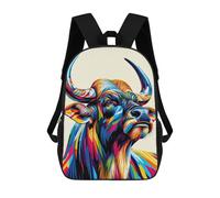 sinyumoney Spanish Fighting Bull Backpack School Large School Backpack for Boys - Perfect for Travel, Work And Daily Use 17inch