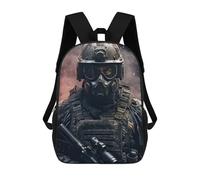 sinyumoney Special Force Soldier Fire Children's Backpacks School 3D Printed Bag Bookbag for Kids Travel Rucksacks Boy Girl Book Bags Kids School Bag 17inch