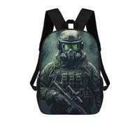 sinyumoney Special Force Soldier Grow Backpacks Kids School Backpack School Bag 3D Printed School Bag for Boys Elementary And Middle School Students 17inch