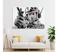 sinyumoney Special Forces Soldier in Action Art Poster Print-denoise-denoise Wall Art Poster Scroll Canvas Painting Picture Living Room Decor Home 12x18inch(30x45cm)