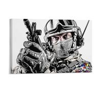 sinyumoney Special Forces Soldier in Action Art Poster Print-denoise-denoise Wall Art Poster Scroll Canvas Painting Picture Living Room Decor Home 20x30inch(50x75cm)