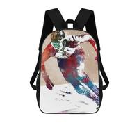 sinyumoney Speed Skating Sport Art Children's Backpack, 3D Printed School Backpack, Backpack for Boys Girls, Adjustable School Bag for Primary School 17inch