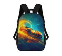 sinyumoney Speeding Sports Car in Flames Ronaldo Backpack, Children's Backpack, Student School Bag, Book Bag, 3D Printed School Bag For Boys And Girls, 17inch
