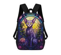sinyumoney Sphynx Cat Abstract Backpack School Business Laptop Rucksack Bag Unisex Casual Daypack for Teenage Girls Boys Women Men 17inch