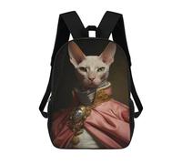 sinyumoney Sphynx Cat King Backpack School Bag Rucksack for Girls Boys Backpacks Large Capacity Kids Back Pack Lightweight School Bags for Children Students 17inch