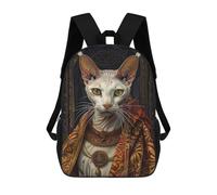 sinyumoney Sphynx Cat Rucksack Large School Backpack for Boys - Perfect for Travel, Work And Daily Use 17inch