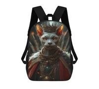sinyumoney Sphynx King Backpack School Bag Lightweight Schoolbag Dayback Bookbag College for Girl, Teen Girls 17inch