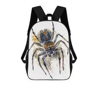 sinyumoney Spider in Watercolor 3D Printed School Backpack Casual Children's Backpacks 3D Printed School Bag for Boys Elementary And Middle 17inch
