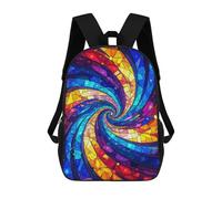sinyumoney Spiral of Starlight Backpack School Bag Large School Backpack for Boys - Perfect for Travel, Work And Daily Use 17inch