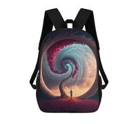 sinyumoney Spiral Portal School Backpack Rucksack Casual Daypacks School Work Travel Bag for Campus Outdoor Travel Sports 17inch