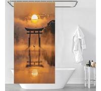 sinyumoney Spirit in The Stillness Anti-Mould Proof Resistant Thicken Durable Polyester Bathroom Decor Curtains for Bathroom with Hooks 35.43x70.87Inch（90x180cm）