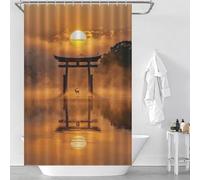 sinyumoney Spirit in The Stillness Bath Shower Curtains Mildew 100% Polyester Fabric Washable Shower Curtain for Bathroom for Bathroom Wet Room 46.85x70.87Inch（119x180cm）