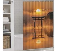 sinyumoney Spirit in The Stillness Bath Shower Curtains Mildew Waterproof Polyester Fabric Shower Curtains Set with 12 Hooks for Bathroom Wet Room 56.30x70.87Inch（143x180cm）