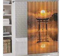 sinyumoney Spirit in The Stillness Modern Fabric Bathroom Decor Set Thicken Durable Polyester Shower Curtain Anti Mould for Travel Trailer 53.54x70.87Inch（136x180cm）