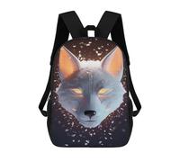sinyumoney Spirit of The Kitsune Fox School Backpack Schoolbags For Girls Boys Backpack With Pocket Fashion School Bag Kids Backpack 17inch