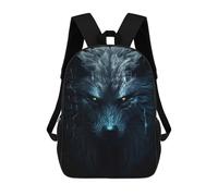sinyumoney Spirit Wolf Backpack School Lightweight Airport College Students Back Pack for School/Work/Travel 17inch