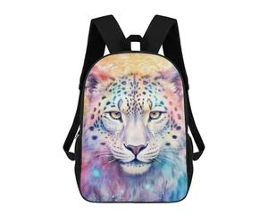sinyumoney SpiritAnimal Snow Leopard Rucksack Water Resistant School Bag Business Backpack for Boys/Girls/Teenagers 17inch