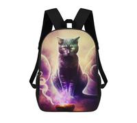 sinyumoney Spiritual Healer Cat Backpack 3D Printed Kids School Backpack High Capacity Travel Backpacks Book Bags Kids Backpack 17inch