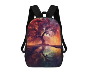 sinyumoney Spiritual Space Tree Backpack School Bag Large Water Resistant Laptop Backpack for Girls Boys Teenage 17inch