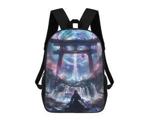 sinyumoney Spiritual Torii Gate Rucksack High Secondary School Bags Casual Backpack for Girls Boys Teenage 17inch