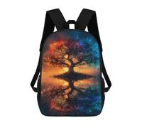 sinyumoney Spiritual Tree of Life Children's School Backpack 3D Printed for Kids Travel Rucksacks Book Bags for Boys Elementary School Students 17inch