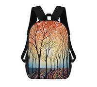 sinyumoney Spiritual Trees Rucksacks 3D Printed Children Backpacks Fashion Casual Daypack Cute Travel Bags Outdoor Casual Daypack for Boy And Girl 17inch