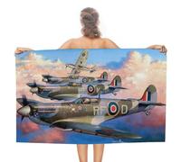 sinyumoney Spitfire Formation Beach Towels Adults Soft Highly Absorbent Basics Towel Set for Swimming Pool Camping Beach 130x80cm